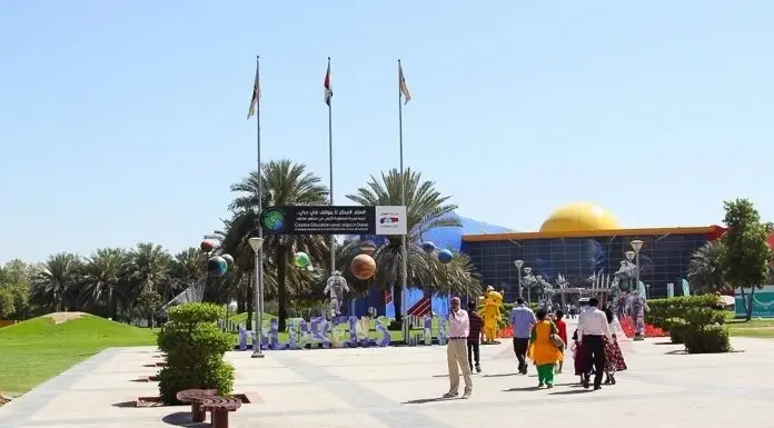 Creek Park Dubai with family enjoying picnic, playgrounds, and green gardens along Dubai Creek