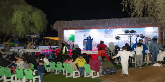 Sharjah Police Park desert view with heritage village, play areas, and family zones in Al Bataeh, Sharjah UAE